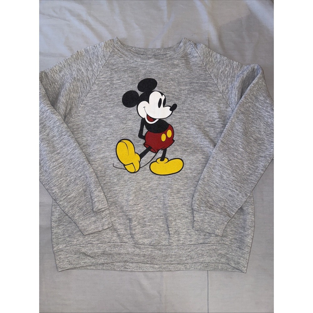 Vintage Disney Character Fashions Mickey Mouse Sweatshirt  Size Large  Gray‎